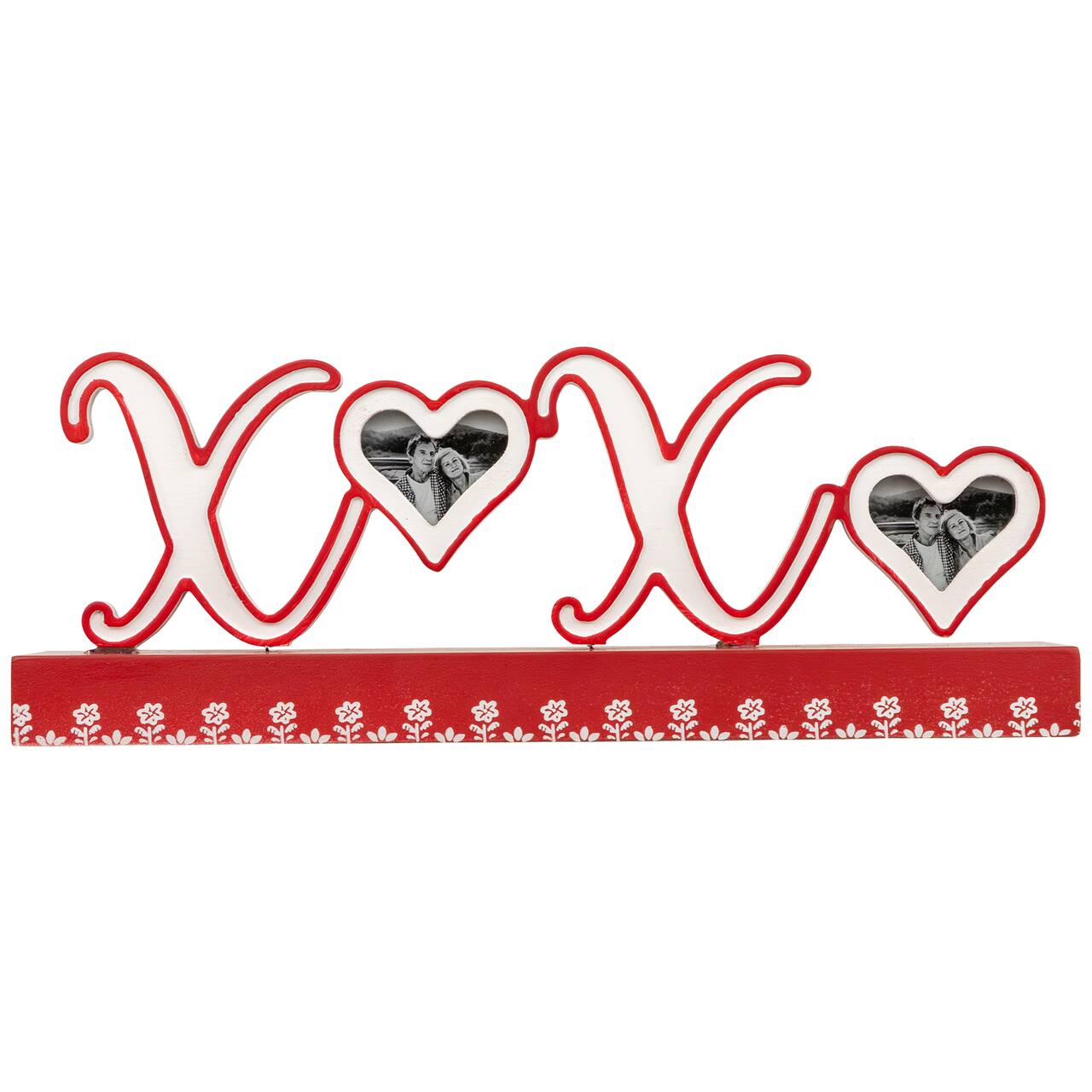 12" Valentine's Day Heart & Floral "XOXO" Photo Frame